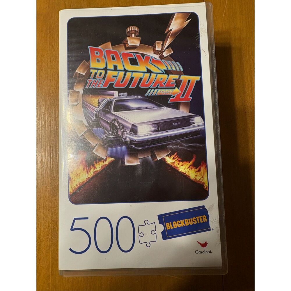 Cardinal Blockbuster Back to the Future Part II 500 Piece Puzzle VHS Case